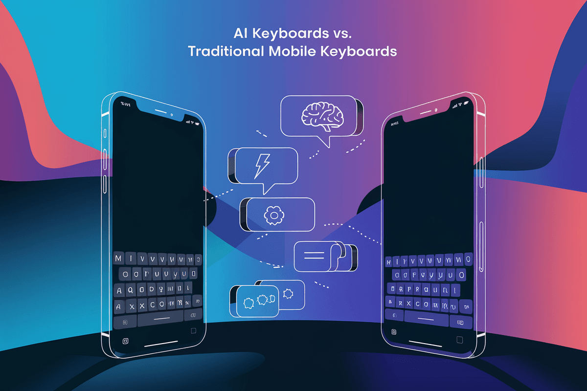 Featured image for article: AI Keyboards vs. Traditional Mobile Keyboards