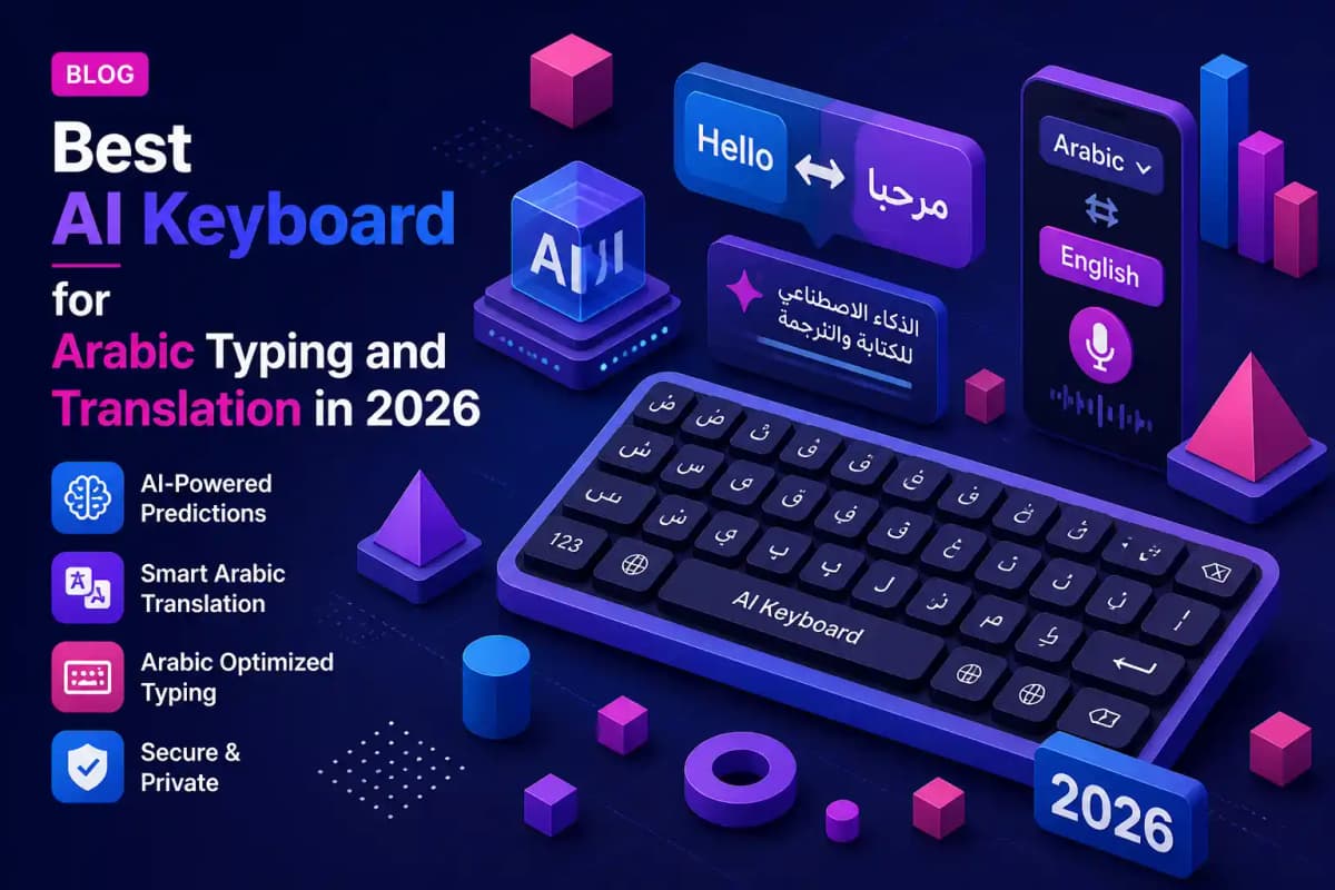 Featured image for article: Best AI Keyboard for Arabic Typing and Translation in 2026