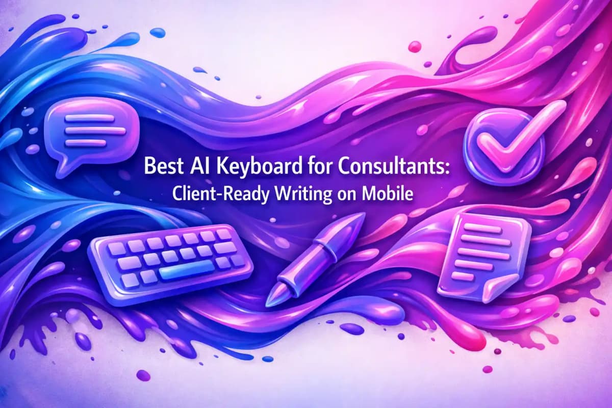 Featured image for article: Best AI Keyboard for Consultants: Client-Ready Writing on Mobile