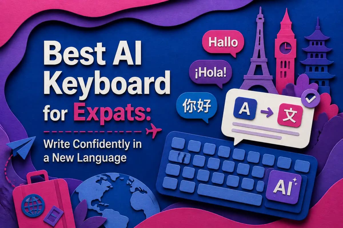 Featured image for article: Best AI Keyboard for Expats: Write Confidently in a New Language