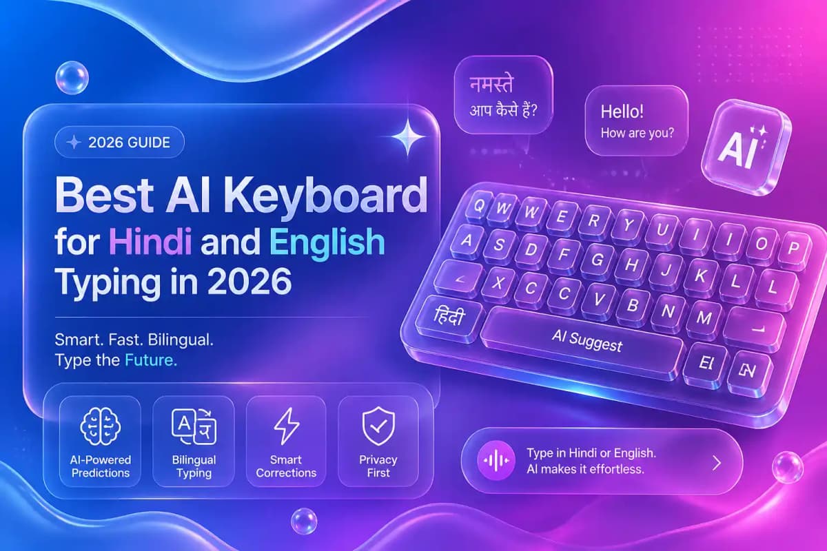 Featured image for article: Best AI Keyboard for Hindi and English Typing in 2026