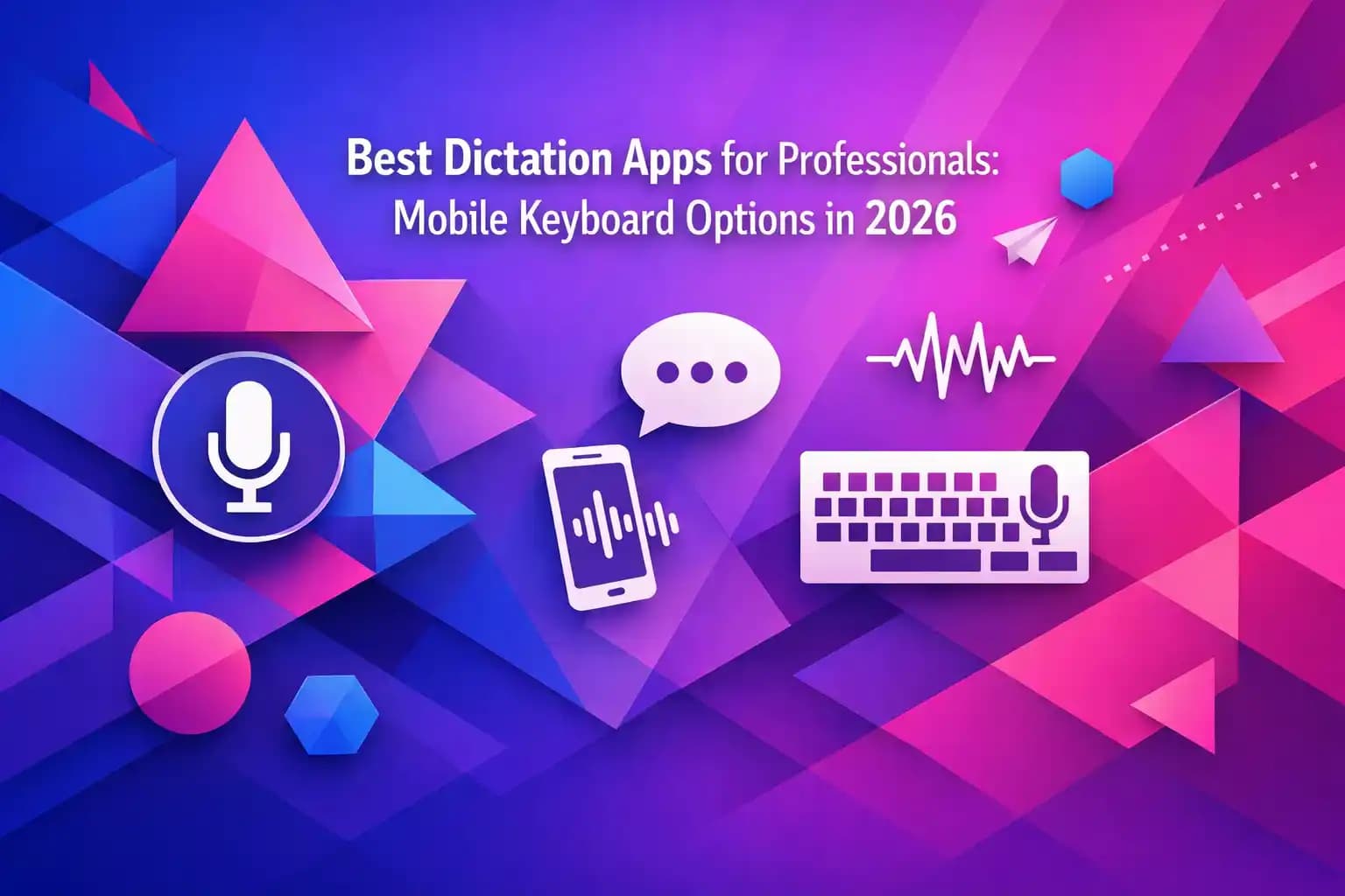 Professional using dictation app on mobile device