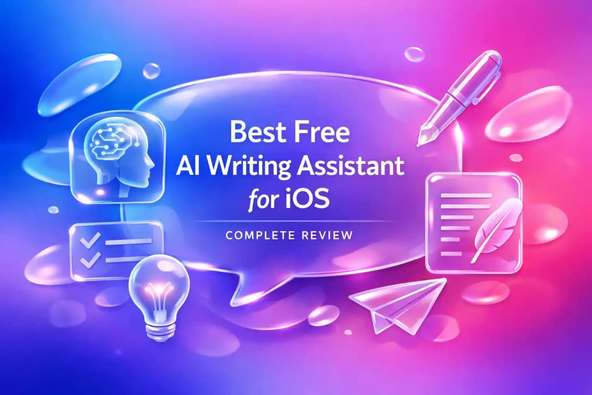 Featured image for article: Best Free AI Writing Assistant for iOS: Complete Review