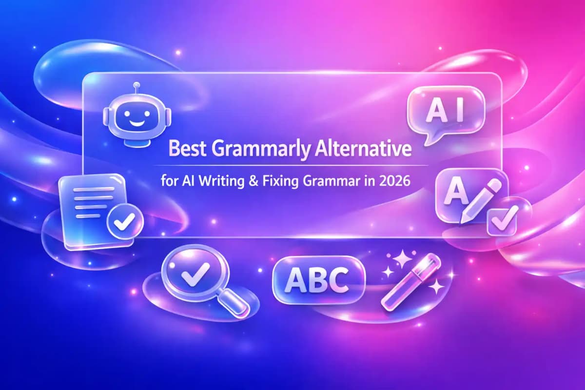 Featured image for article: Best Grammarly Alternative for AI Writing & Fixing Grammar in 2026