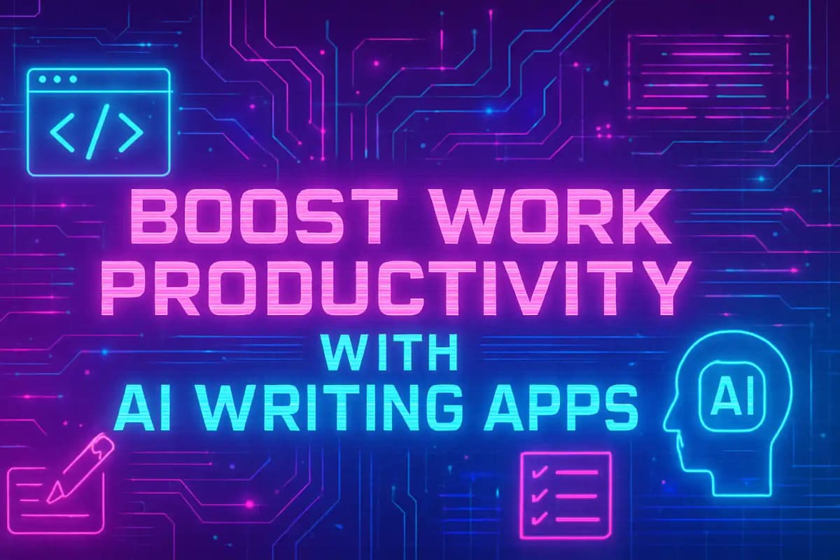 Featured image for article: Boost Work Productivity with AI Writing Apps