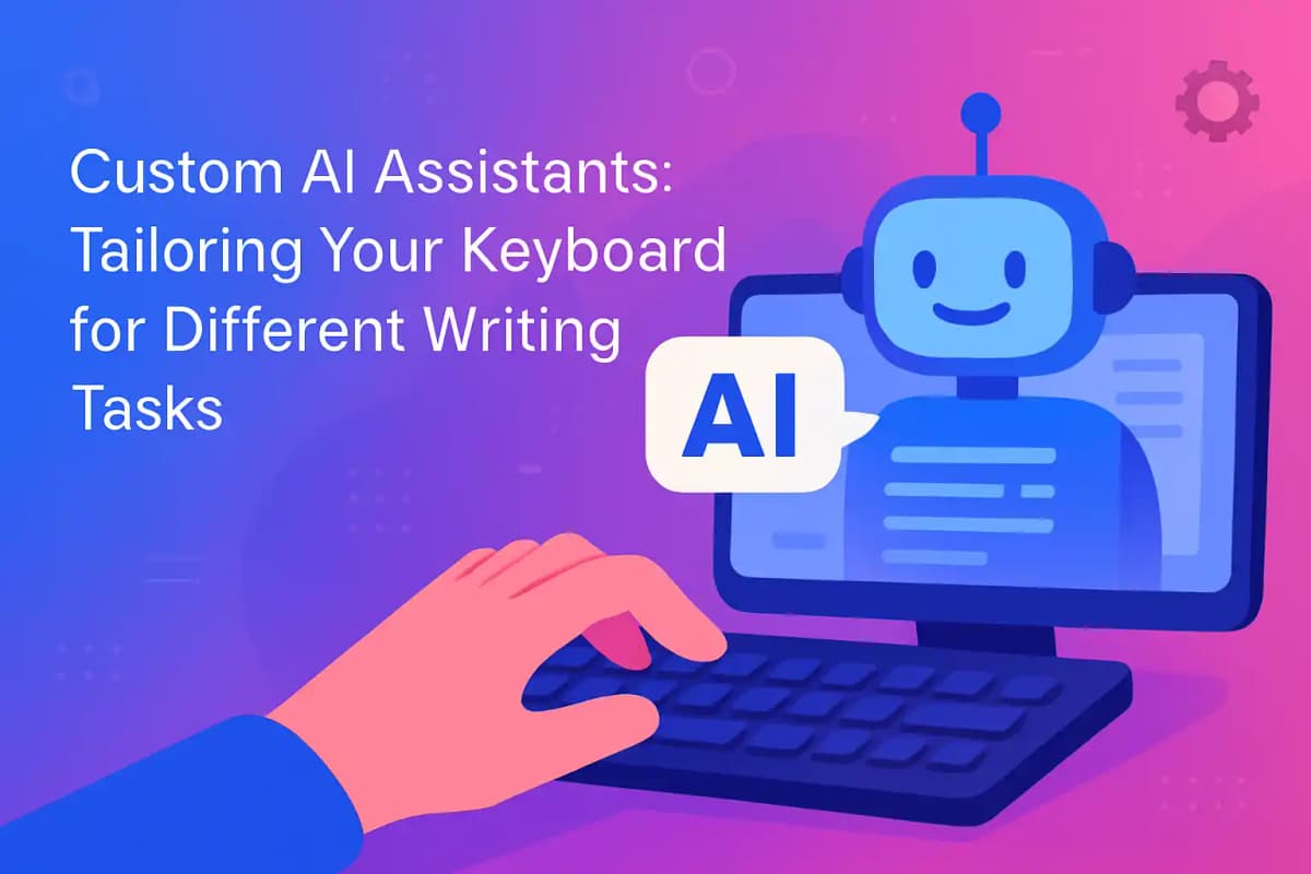 Featured image for article: Custom AI Assistants: Tailoring Your Keyboard for Different Writing Tasks