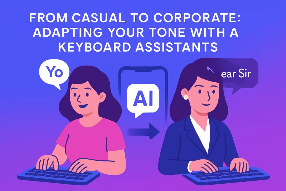 Featured image for article: From Casual to Corporate: Adapting Your Tone with AI Keyboard Assistants