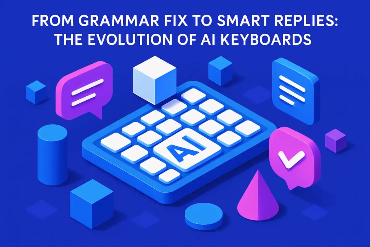 Featured image for article: From Grammar Fix to Smart Replies: The Evolution of AI Keyboards