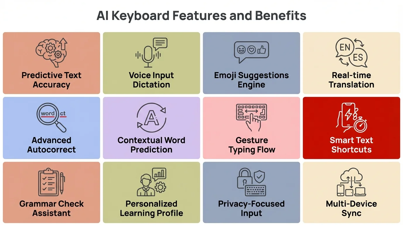 AI Keyboard Features and Benefits - Quick facts about smart typing capabilities
