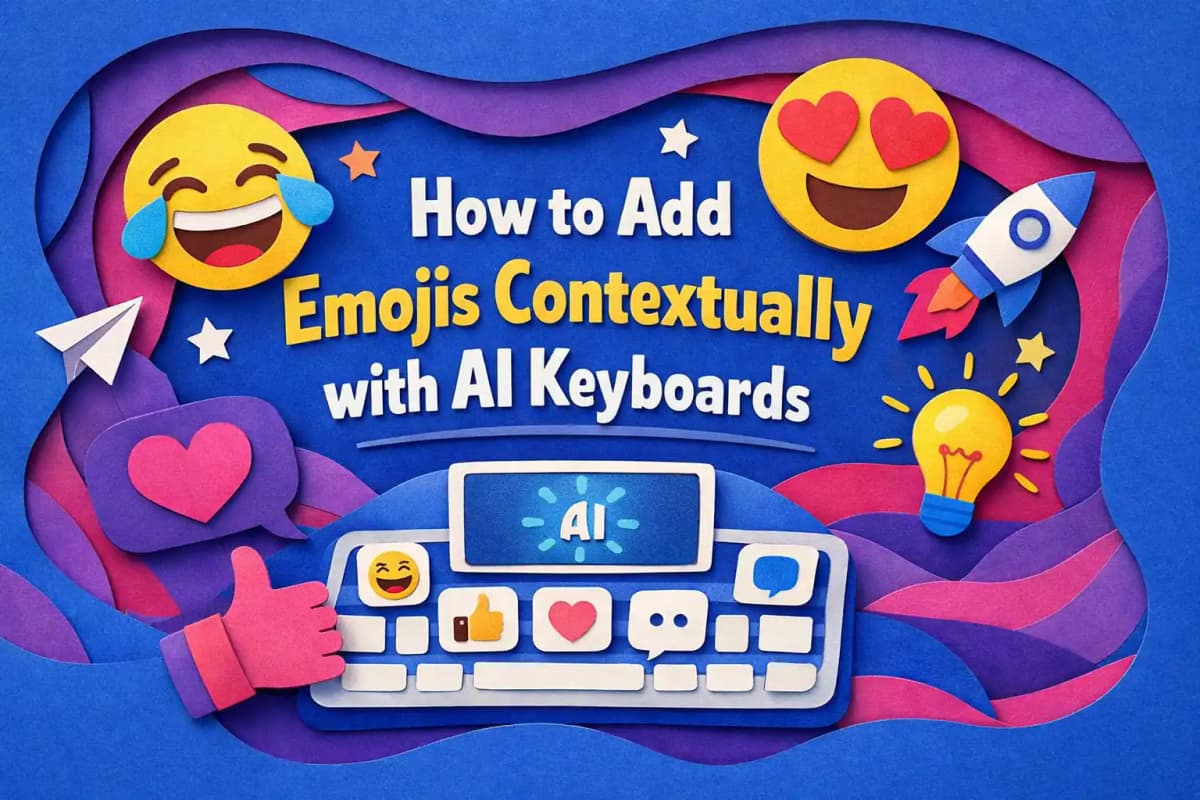 Featured image for article: How to Add Emojis Contextually with AI Keyboards