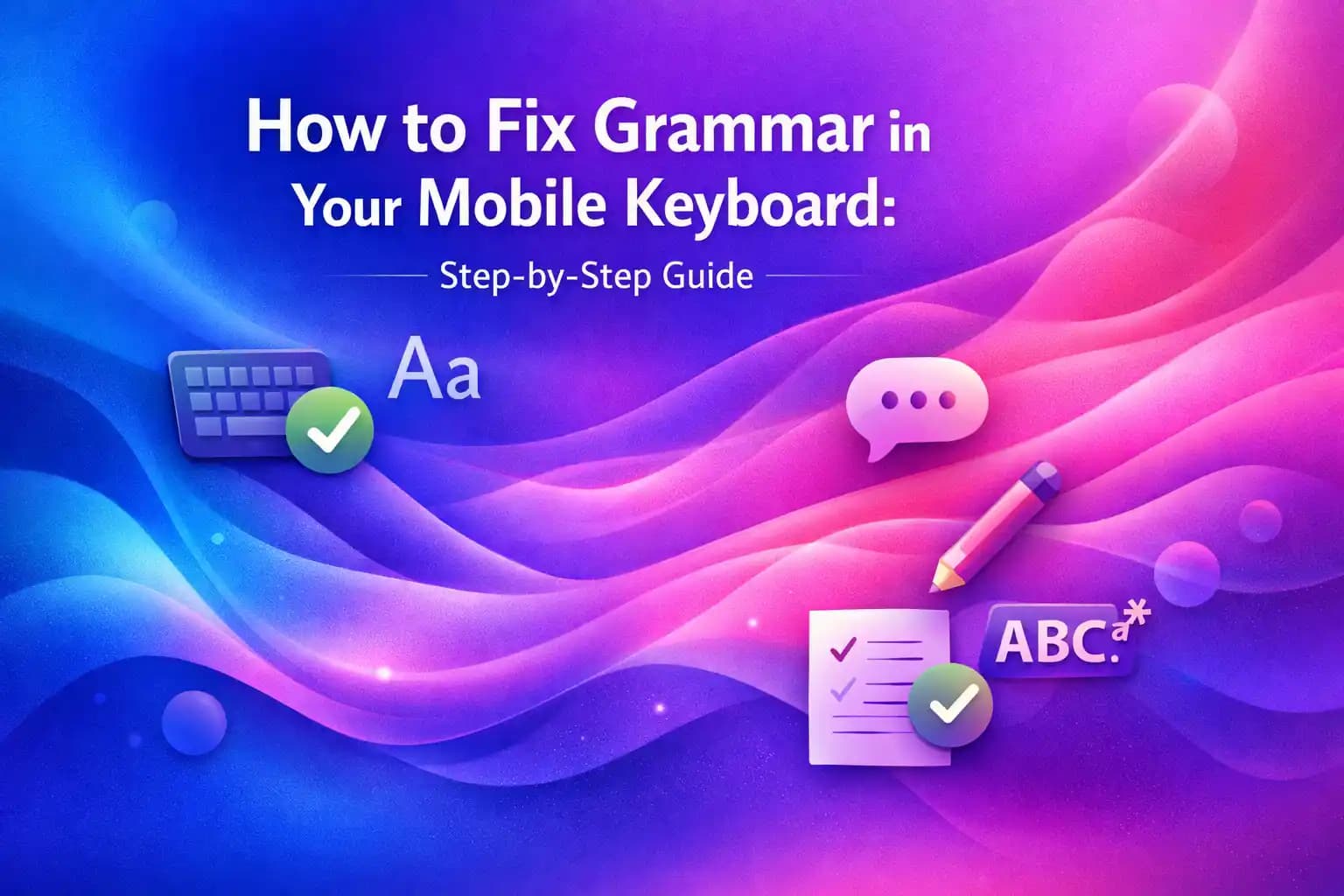 Mobile keyboard grammar correction