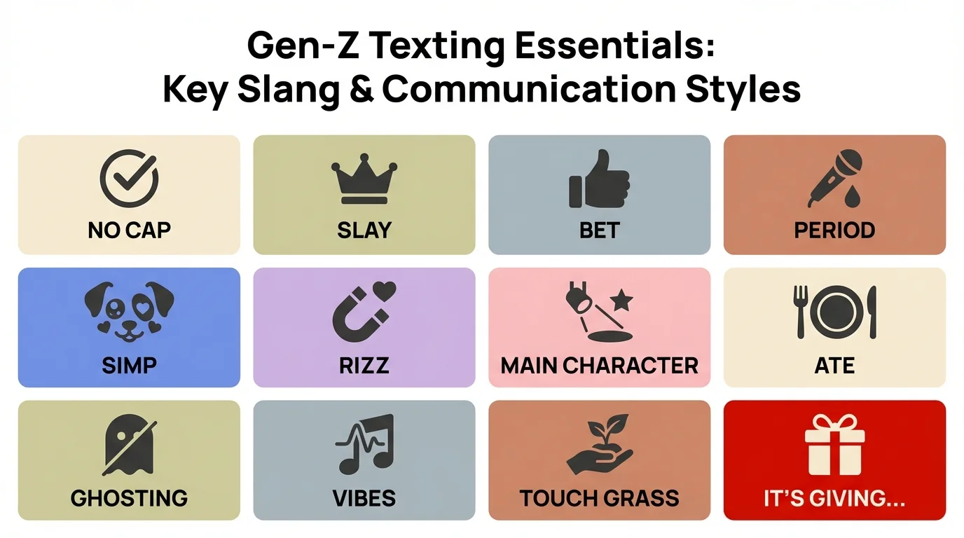 Gen-Z Texting Essentials: Key slang terms, abbreviations, and communication styles used by Generation Z
