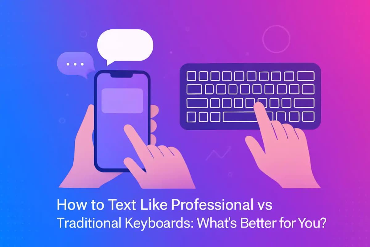 Featured image for article: how to text like professional vs Traditional Keyboards: What's Better for You?