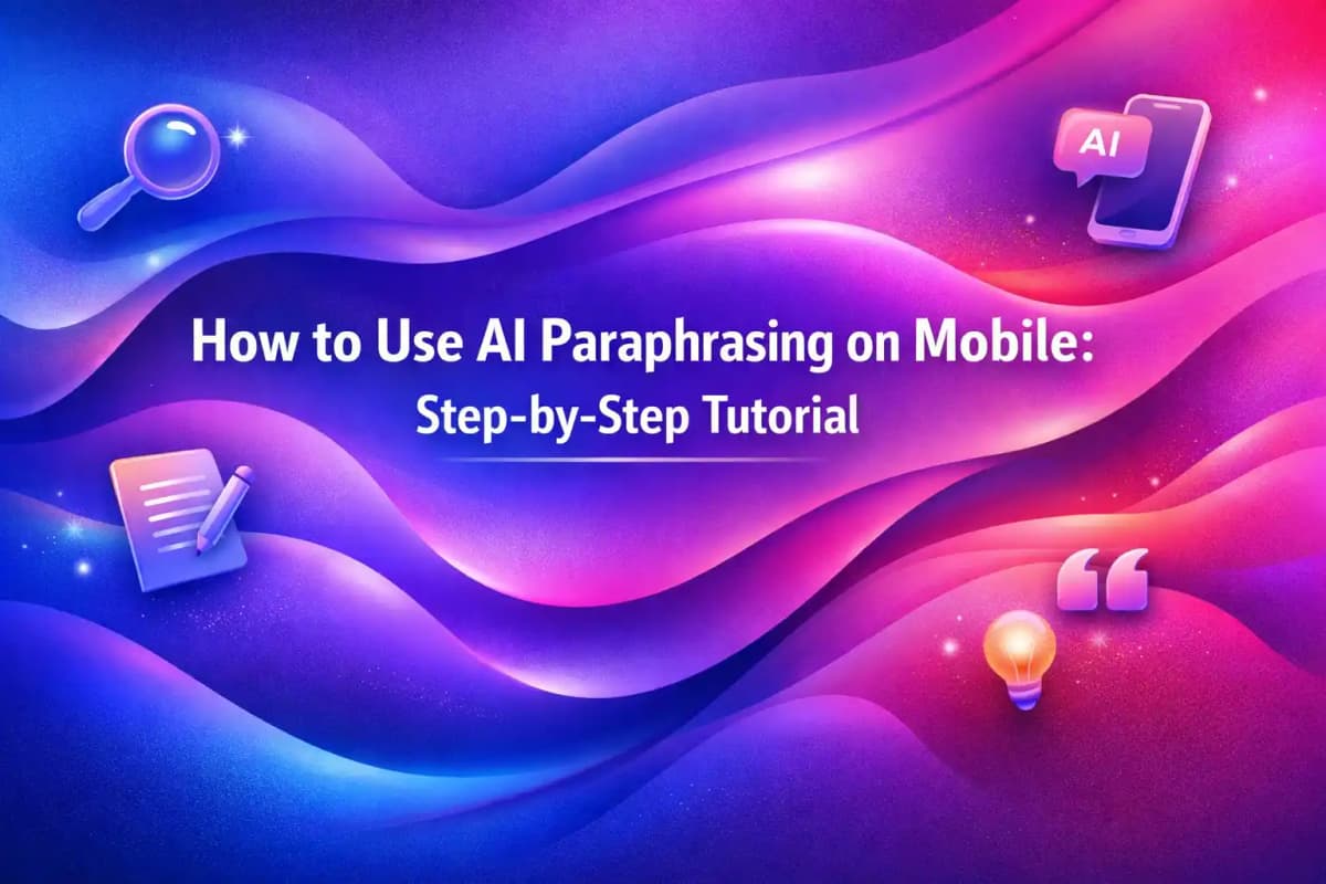 Featured image for article: How to Use AI Paraphrasing on Mobile: Step-by-Step Tutorial