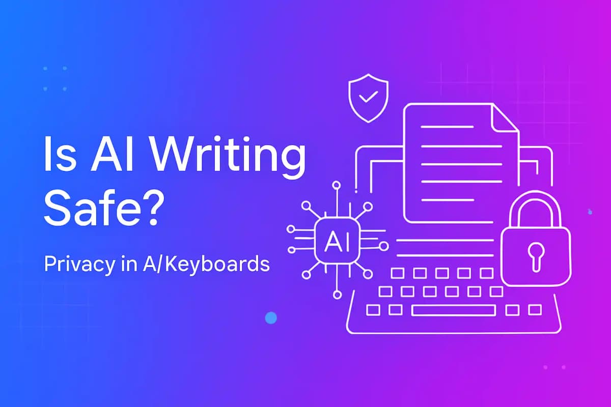 Featured image for article: Is AI Writing Safe? Privacy in AI Keyboards