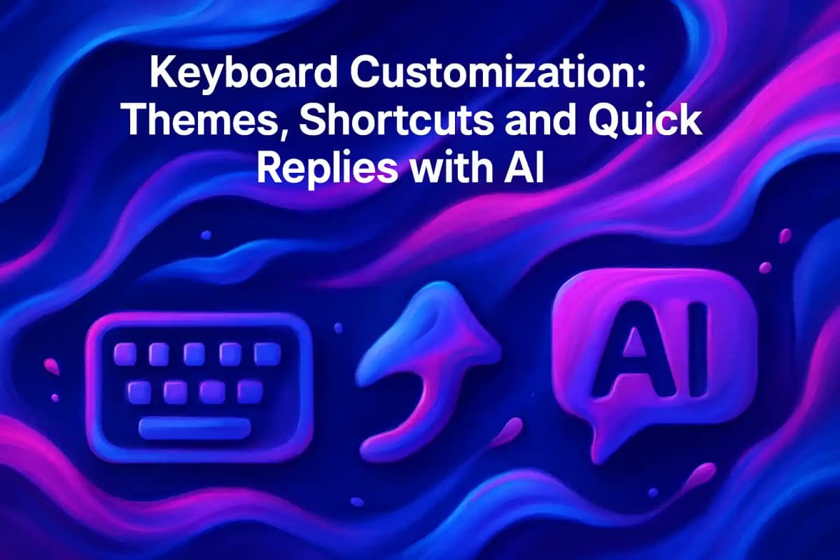 Featured image for article: Keyboard Customization: Themes, Shortcuts and Quick Replies with AI