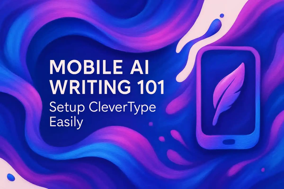 Featured image for article: Mobile AI Writing 101: Setup CleverType Easily