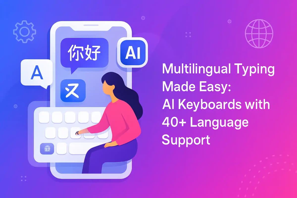 Featured image for article: Multilingual Typing Made Easy: AI Keyboards with 40+ Language Support