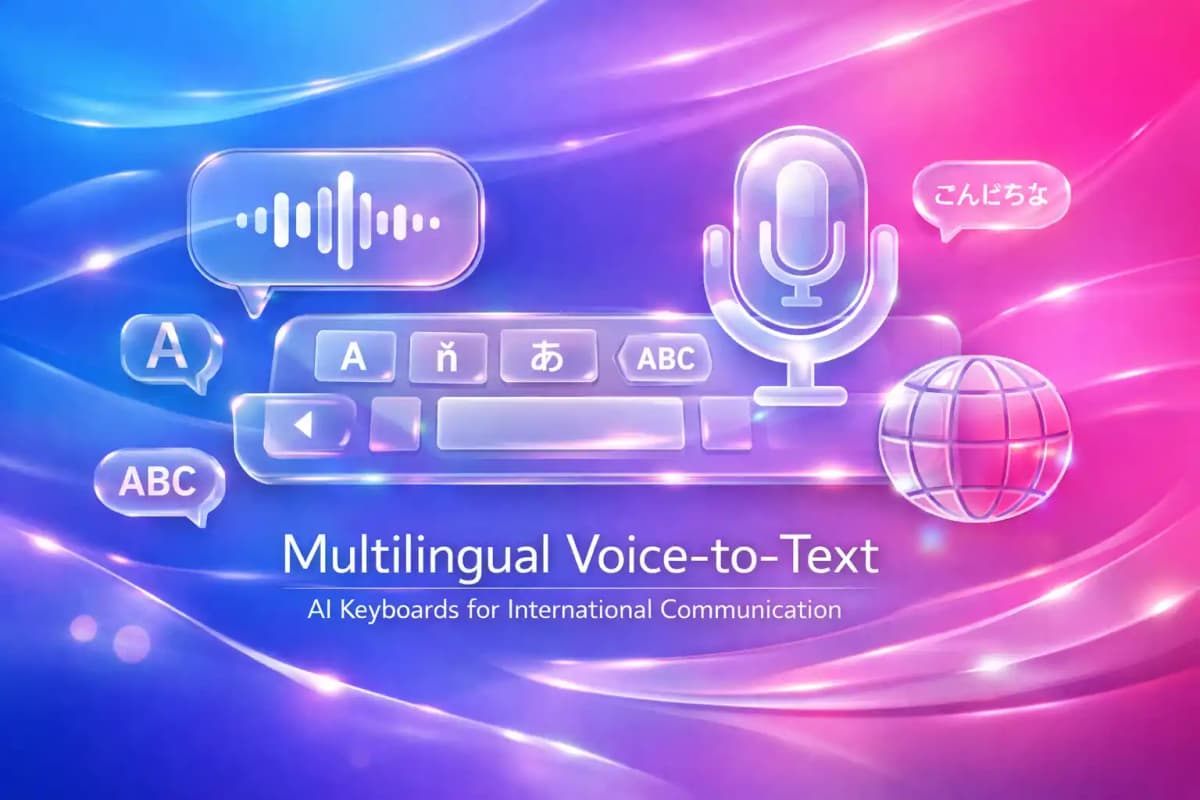 Featured image for article: Multilingual Voice-to-Text: AI Keyboards for International Communication