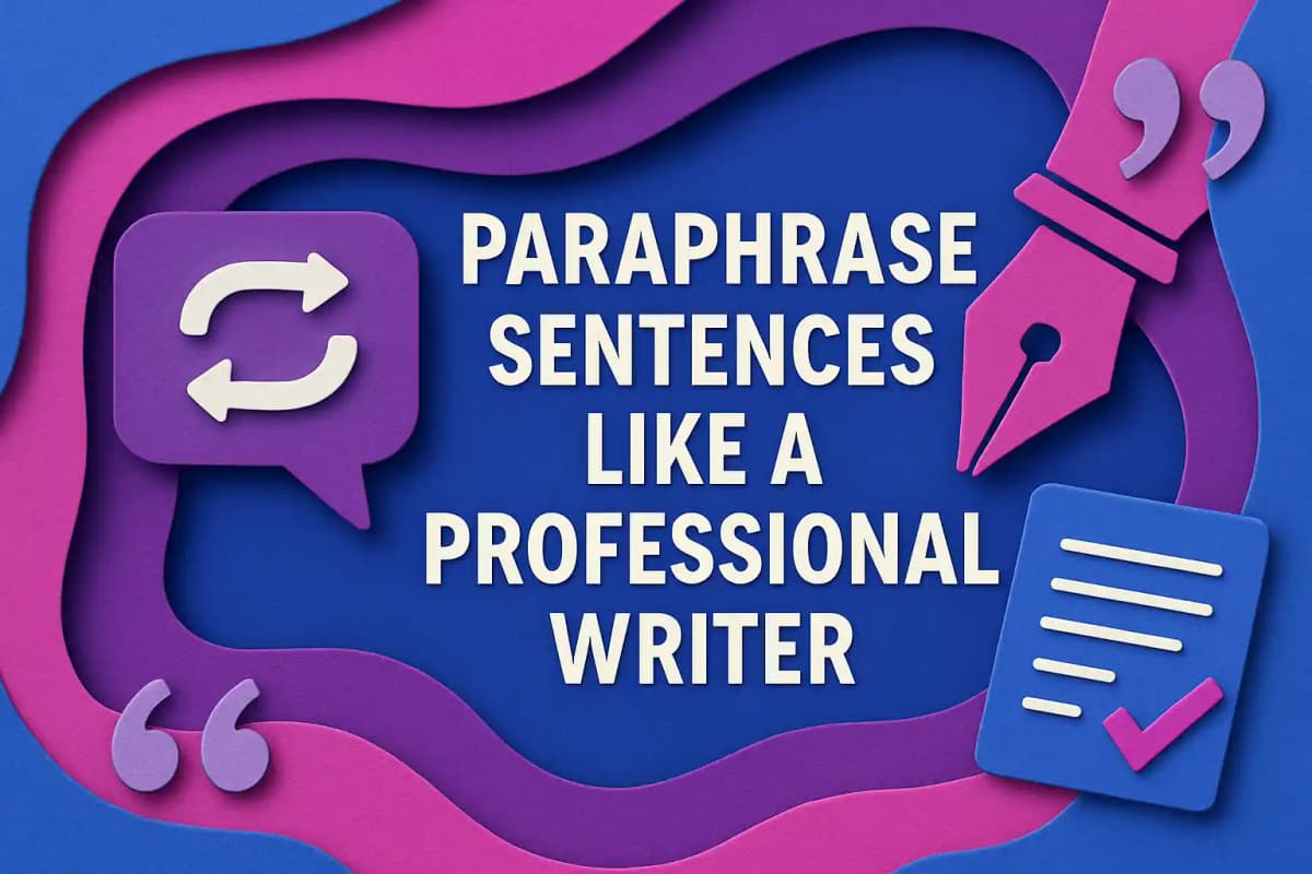 Featured image for article: Paraphrase Sentences Like a Professional Writer