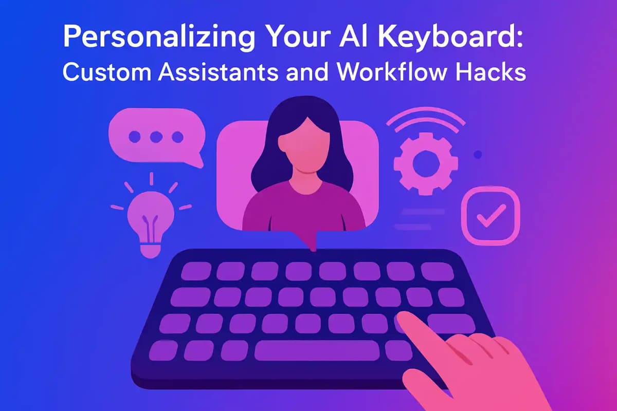 Featured image for article: Personalizing Your AI Keyboard: Custom Assistants and Workflow Hacks