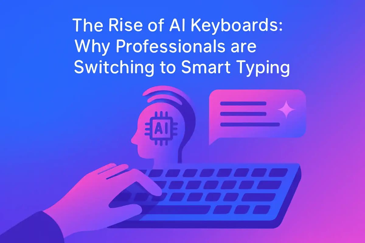 Featured image for article: The Rise of AI Keyboards: Why Professionals are Switching to Smart Typing