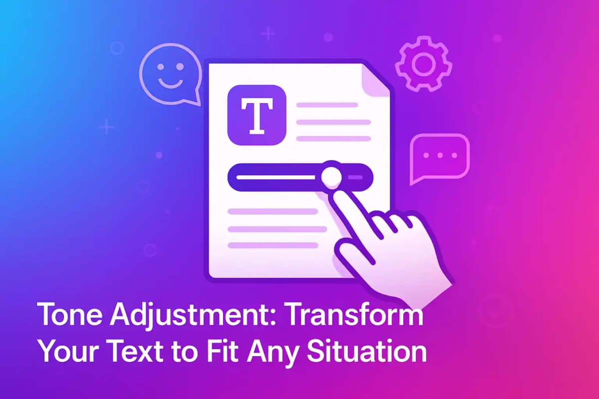 Featured image for article: Tone Adjustment: Transform Your Text to Fit Any Situation