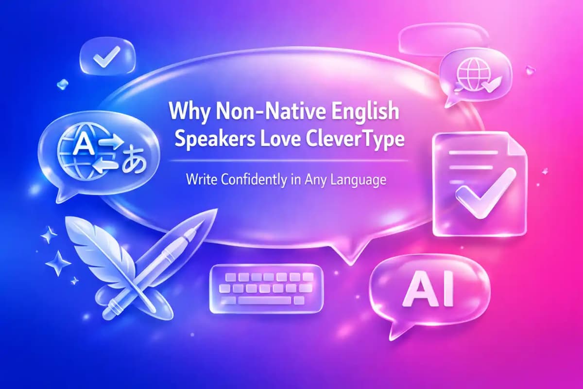 Featured image for article: Why Non-Native English Speakers Love CleverType: Write Confidently in Any Language