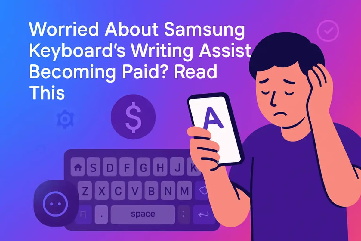 Featured image for article: Worried About Samsung Keyboard's Writing Assist Becoming Paid? Read This