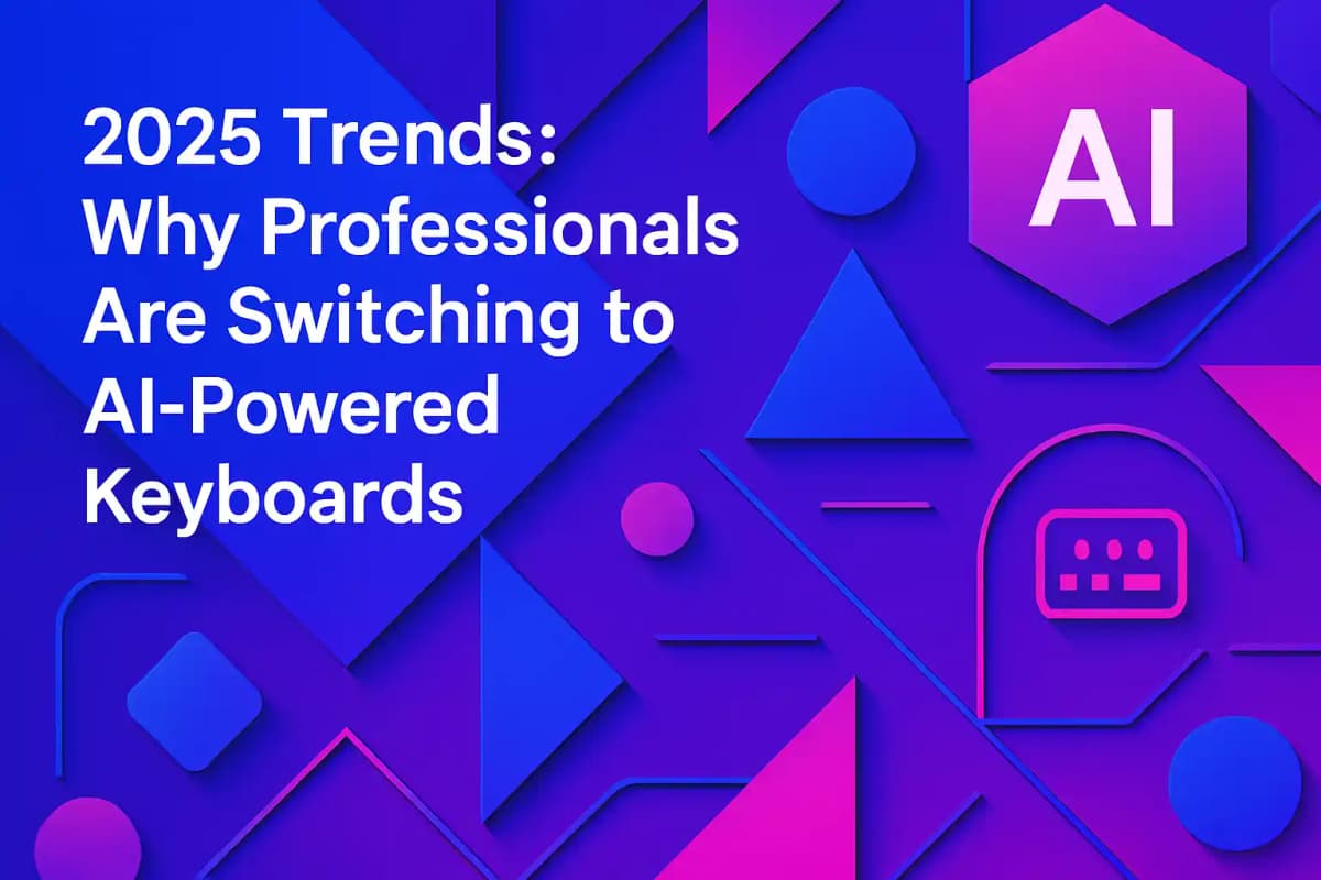 CleverType Blog Post Thumbnail: 2025 Trends: Why Professionals Are Switching to AI-Powered Keyboards Featured image for article: 2025 Trends: Why Professionals Are Switching to AI-Powered Keyboards