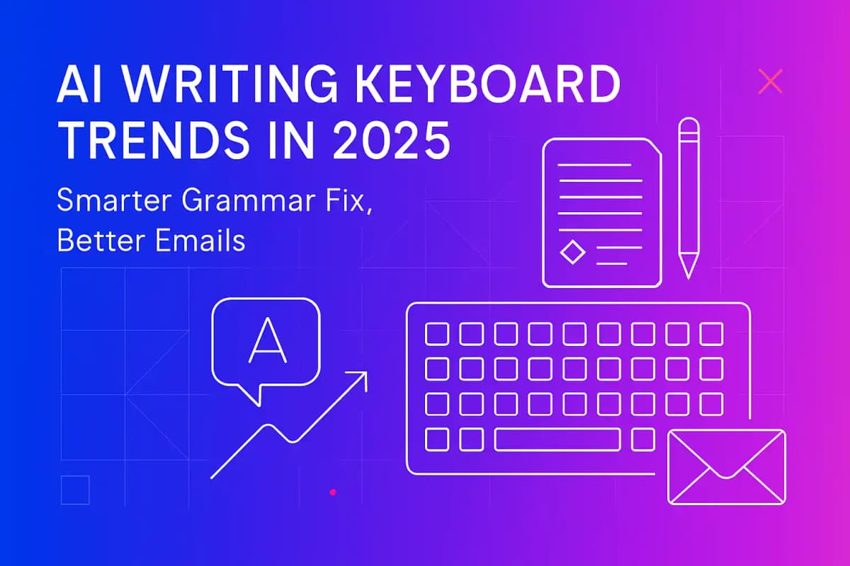 CleverType Blog Post Thumbnail: AI Writing Keyboard Trends in 2025: Smarter Grammar Fix, Better Emails Featured image for article: AI Writing Keyboard Trends in 2025: Smarter Grammar Fix, Better Emails