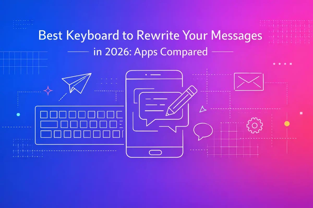 CleverType Blog Post Thumbnail: Best Keyboard to Rewrite Your Messages in 2026: Apps Compared Featured image for article: Best Keyboard to Rewrite Your Messages in 2026: Apps Compared