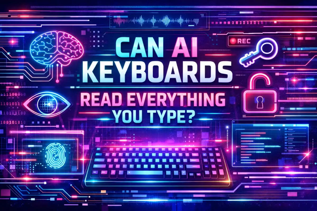 CleverType Blog Post Thumbnail: Can AI Keyboards Read Everything You Type? Featured image for article: Can AI Keyboards Read Everything You Type?