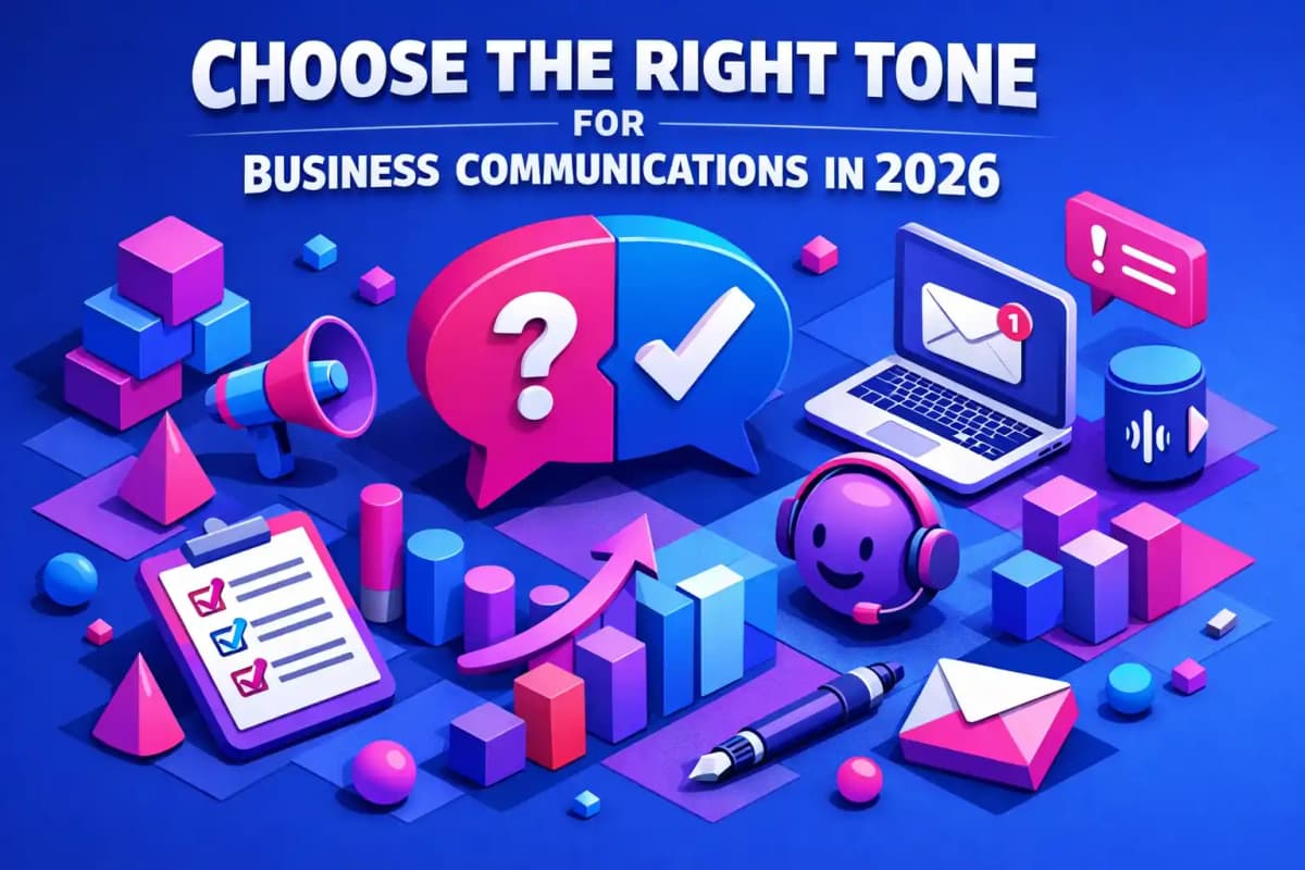 CleverType Blog Post Thumbnail: Choose the Right Tone for Business Communications in 2026 Featured image for article: Choose the Right Tone for Business Communications in 2026