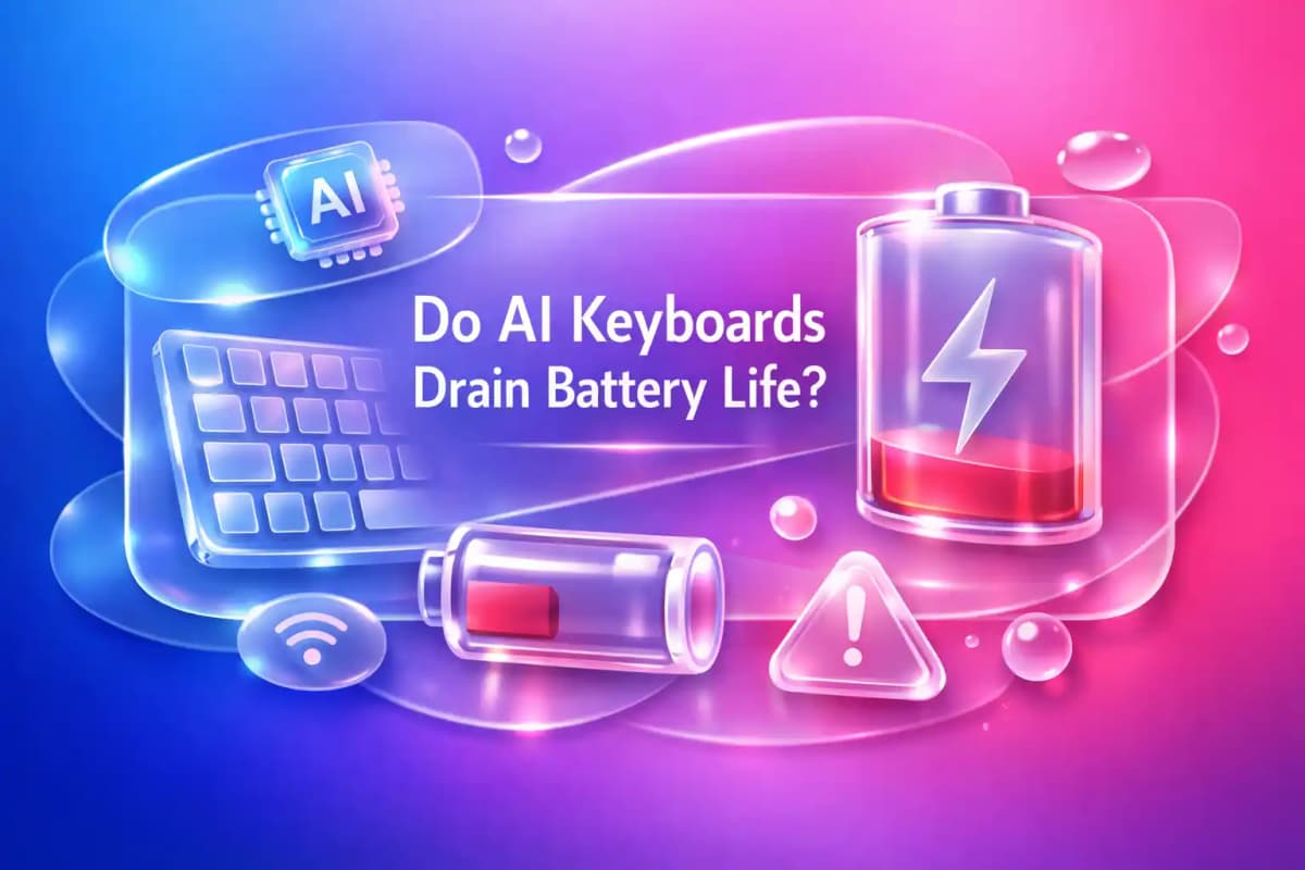 CleverType Blog Post Thumbnail: Do AI Keyboards Drain Battery Life? Featured image for article: Do AI Keyboards Drain Battery Life?