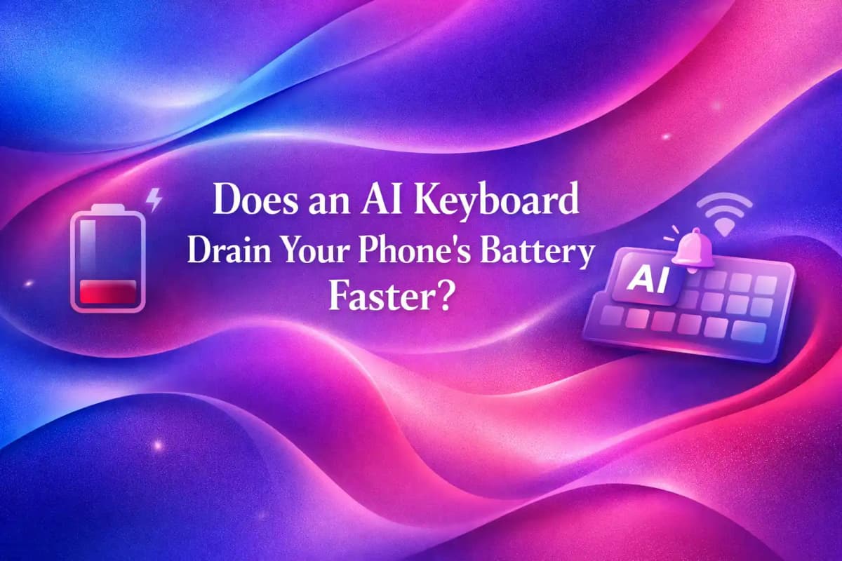 CleverType Blog Post Thumbnail: Does an AI Keyboard Drain Your Phone's Battery Faster? Featured image for article: Does an AI Keyboard Drain Your Phone's Battery Faster?
