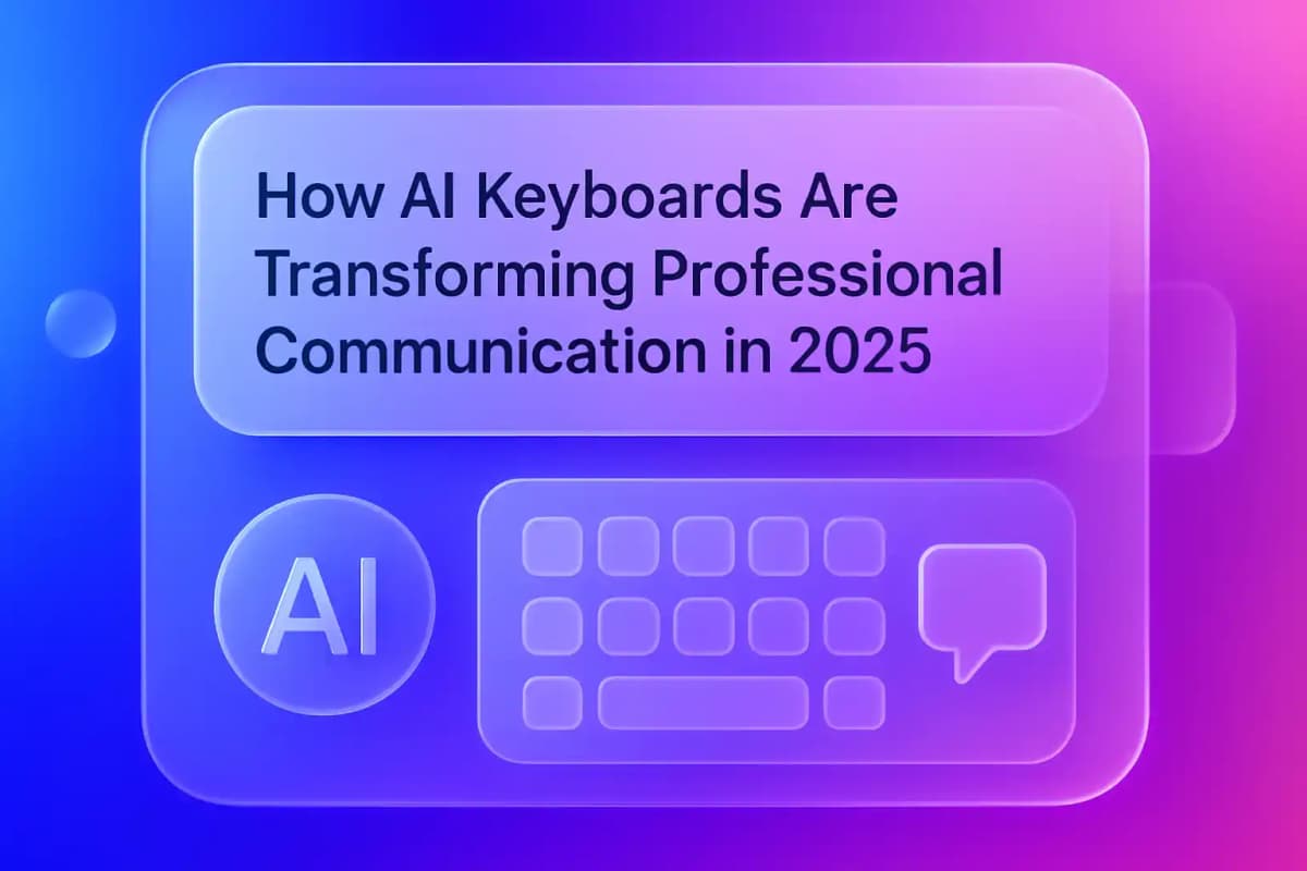 CleverType Blog Post Thumbnail: How AI Keyboards Are Transforming Professional Communication in 2025 Featured image for article: How AI Keyboards Are Transforming Professional Communication in 2025