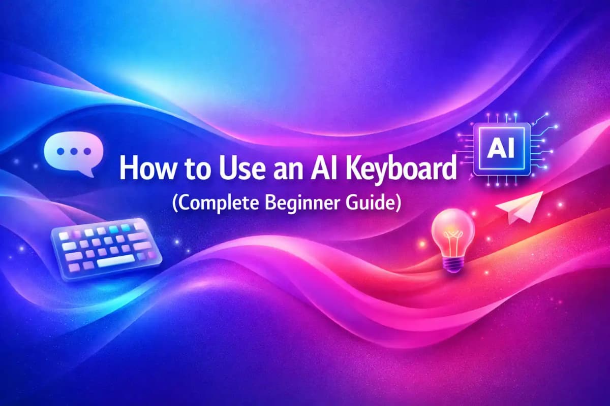 CleverType Blog Post Thumbnail: How to Use an AI Keyboard (Complete Beginner Guide) Featured image for article: How to Use an AI Keyboard (Complete Beginner Guide)