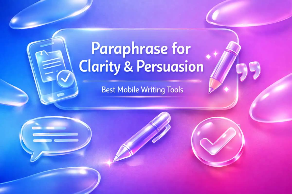 CleverType Blog Post Thumbnail: Paraphrase for Clarity and Persuasion: Best Mobile Writing Tools Featured image for article: Paraphrase for Clarity and Persuasion: Best Mobile Writing Tools