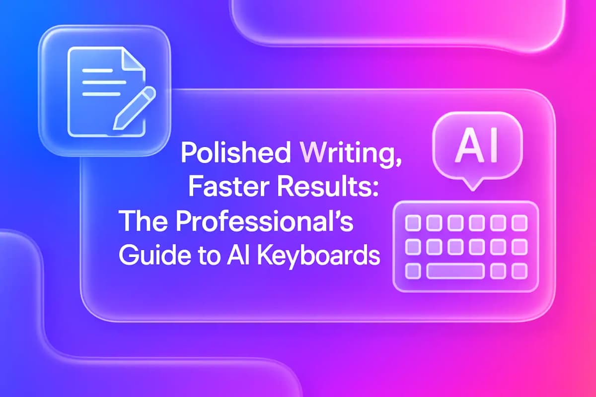 CleverType Blog Post Thumbnail: Polished Writing, Faster Results: The Professional's Guide to AI Keyboards Featured image for article: Polished Writing, Faster Results: The Professional's Guide to AI Keyboards