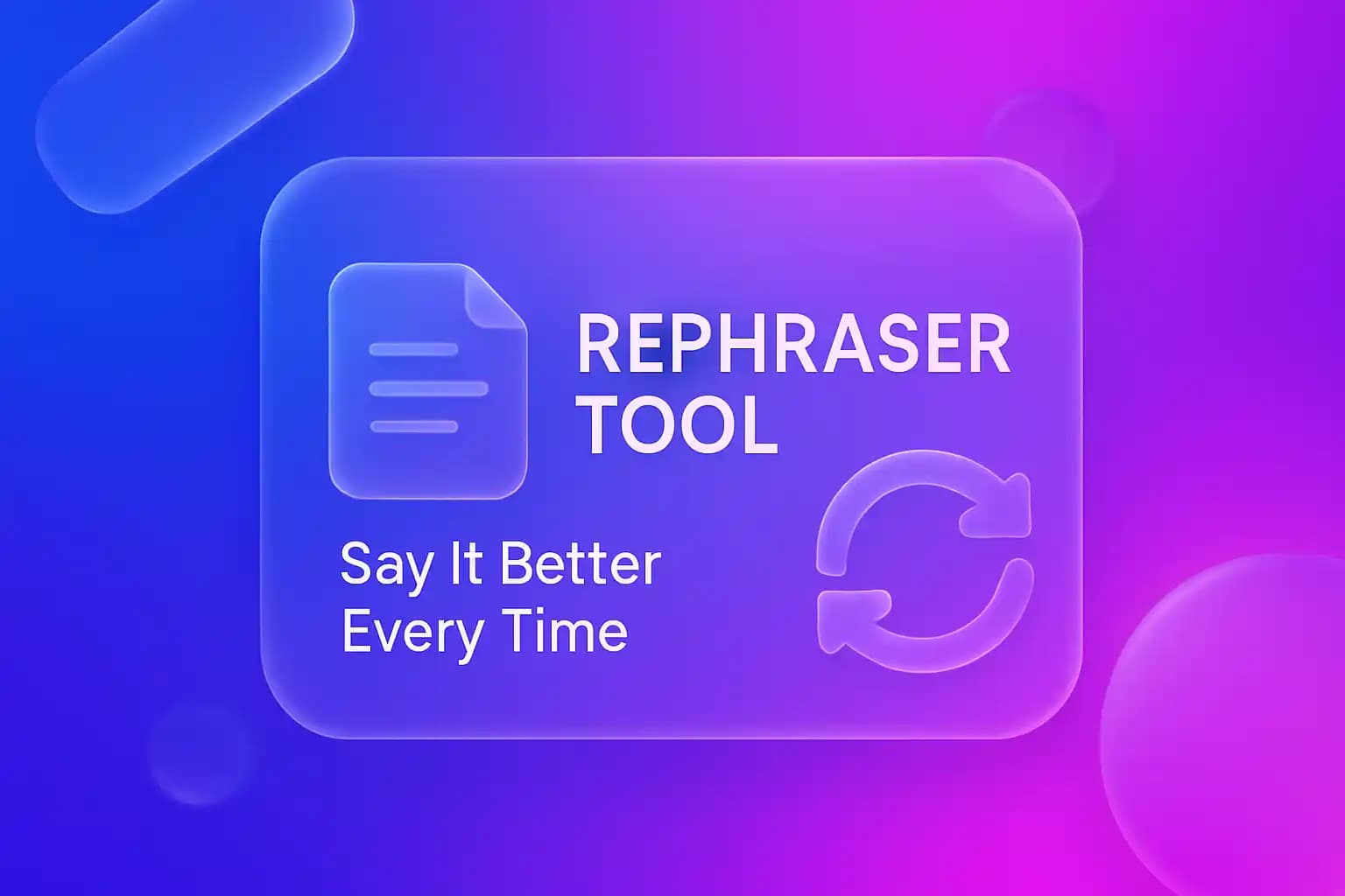 Rephraser Tool Interface