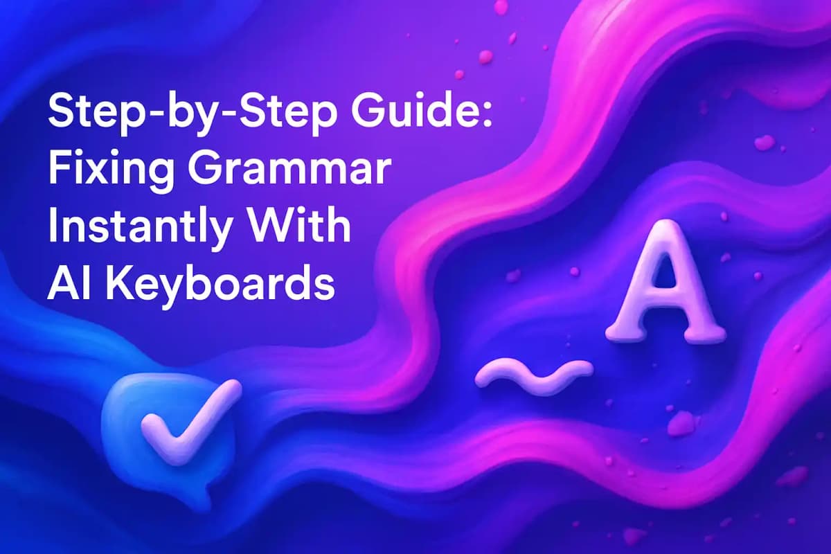 CleverType Blog Post Thumbnail: Step-by-Step Guide: Fixing Grammar Instantly With AI Keyboards Featured image for article: Step-by-Step Guide: Fixing Grammar Instantly With AI Keyboards
