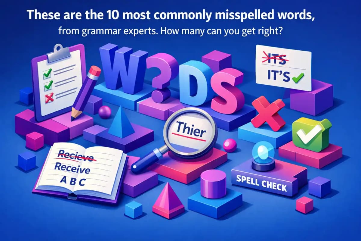 CleverType Blog Post Thumbnail: These are the 10 most commonly misspelled words, from grammar experts. How many can you get right? Featured image for article: These are the 10 most commonly misspelled words, from grammar experts. How many can you get right?